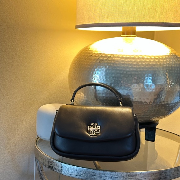 Tory Burch Brown Britten Mini Top Handle Leather Crossbody Bag NWOT - Picture 1 of 10